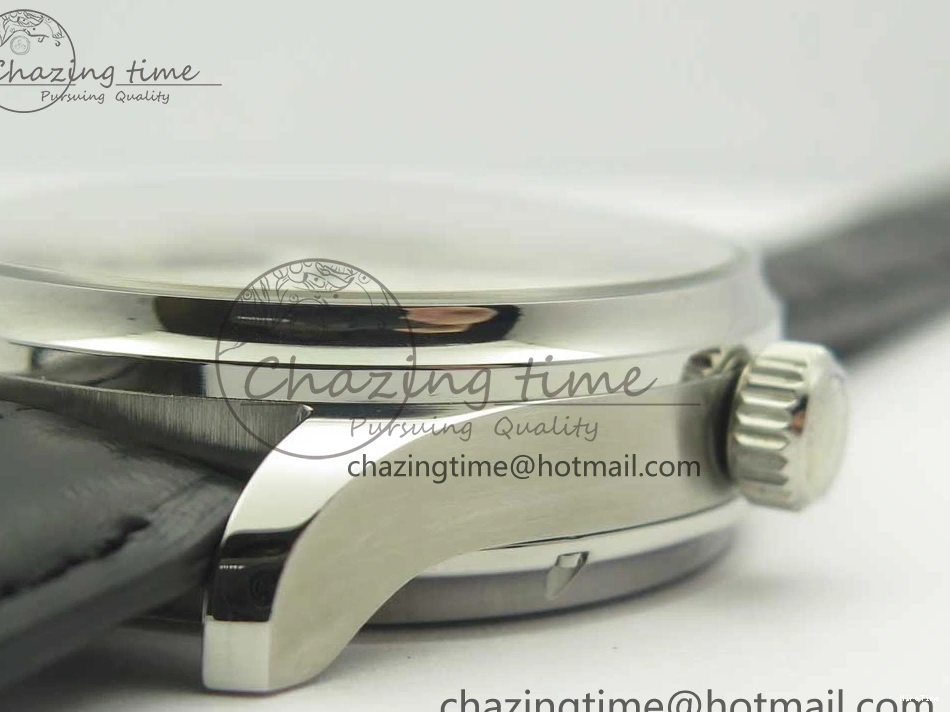 MIROTIME 0426 Upgraded Portuguese Flying Tourbillon SS White Dial 2 Sub Dials on Black Leather Strap 7161